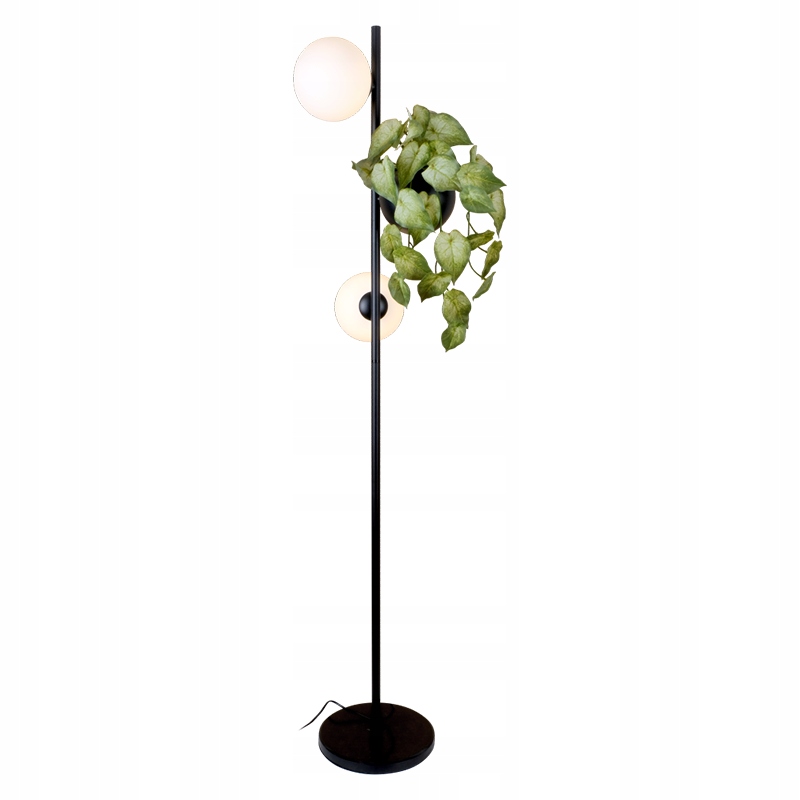 Plantar F – černá stojací lampa s rostlinou 1480 mm