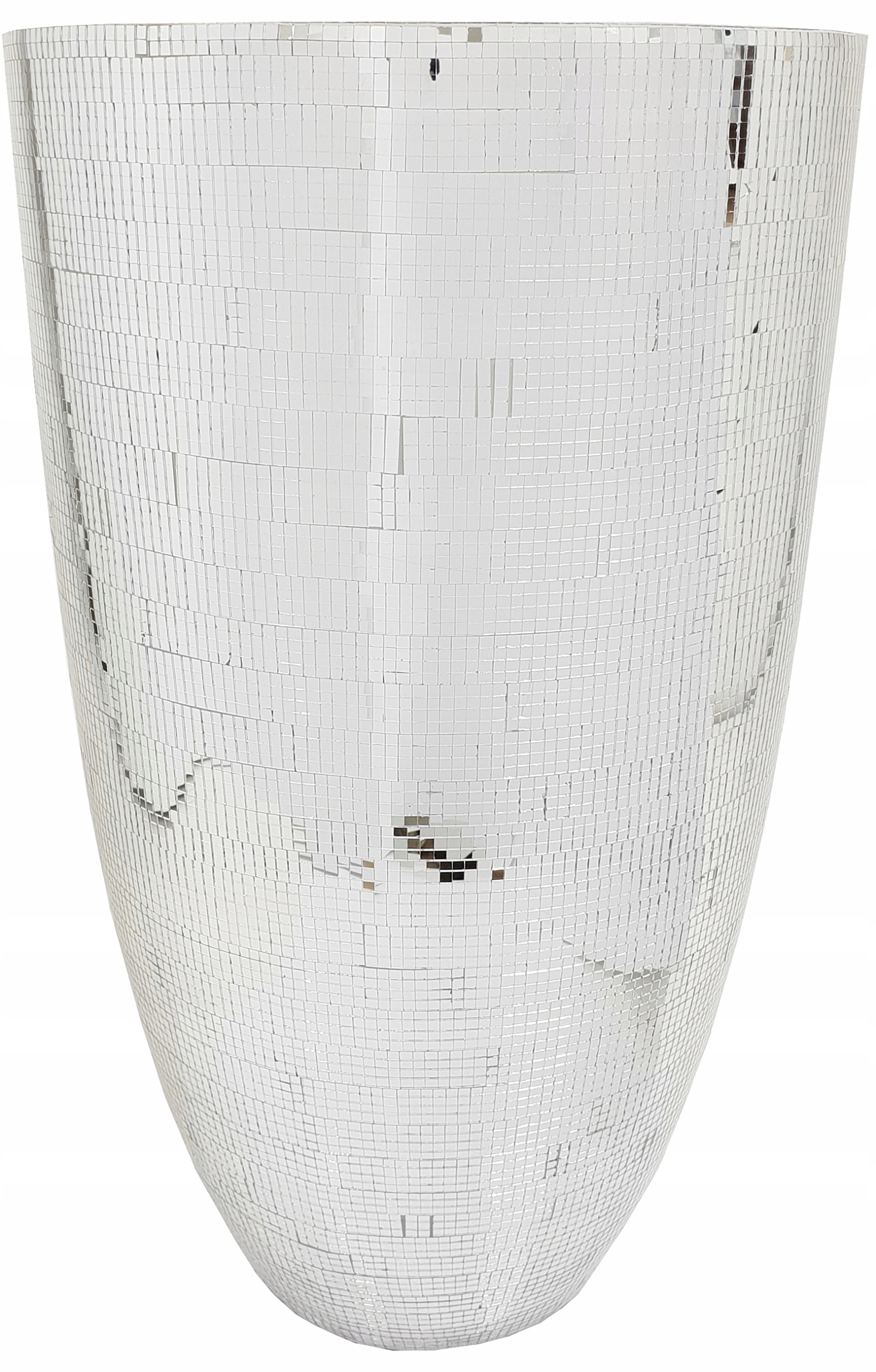 Lustrzana Donica Lustro Srebrna wys 60 cm XL