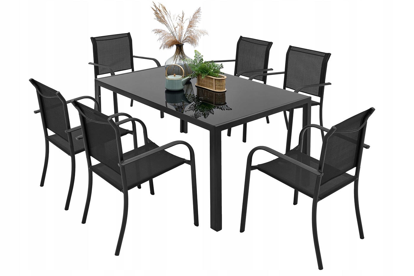 MEBLE OGRODOWE TARAS 6 KRZESEŁ OGRODOWY ZESTAW