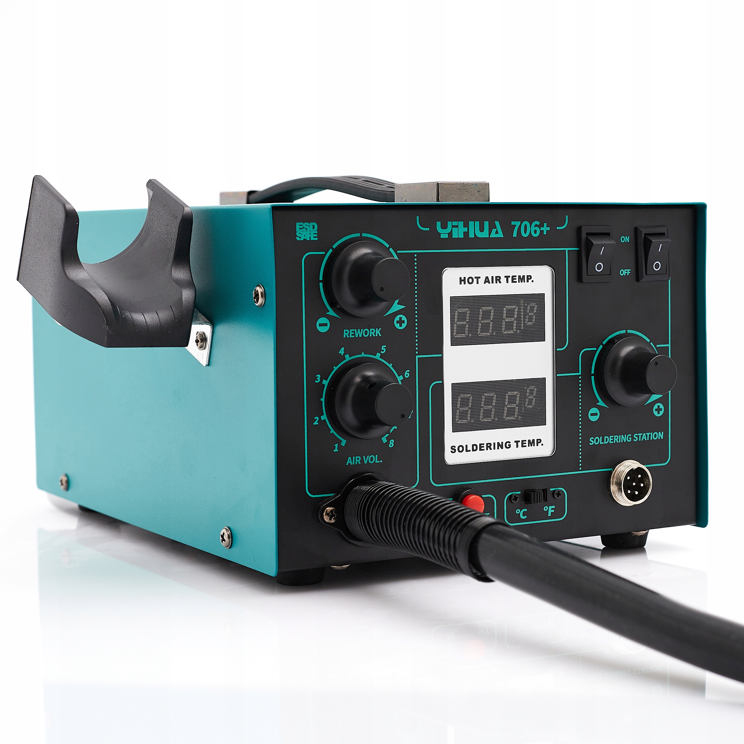 ZESTAW STACJA LUTOWNICZA 2W1 HOT-AIR YIHUA 706+ Zasilanie sieciowe