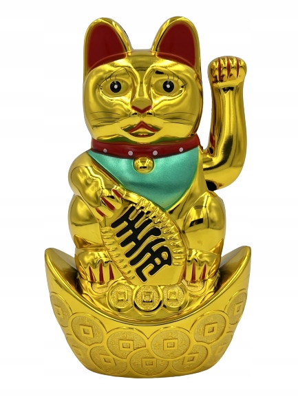 

Kotek szczęścia, lucky cat maneki neko, na baterie