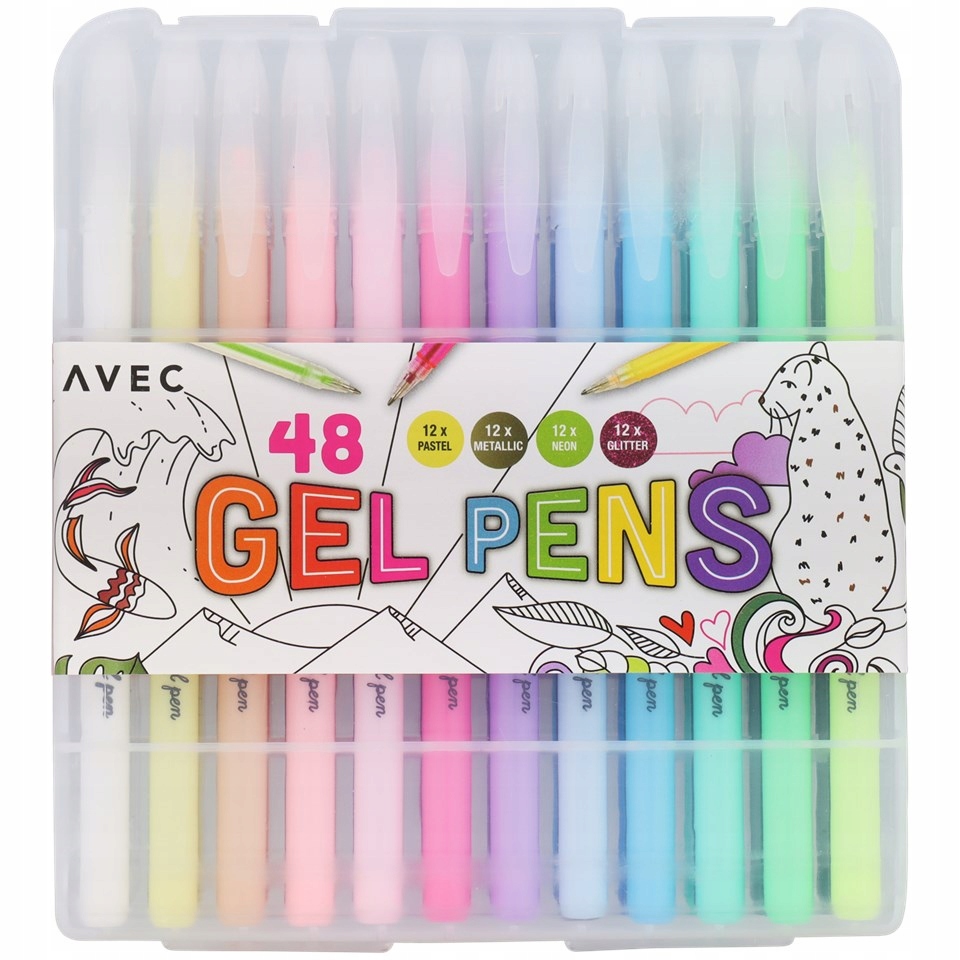 

Długopisy Żelowe 48 Sztuk Zestaw W Opakowaniu