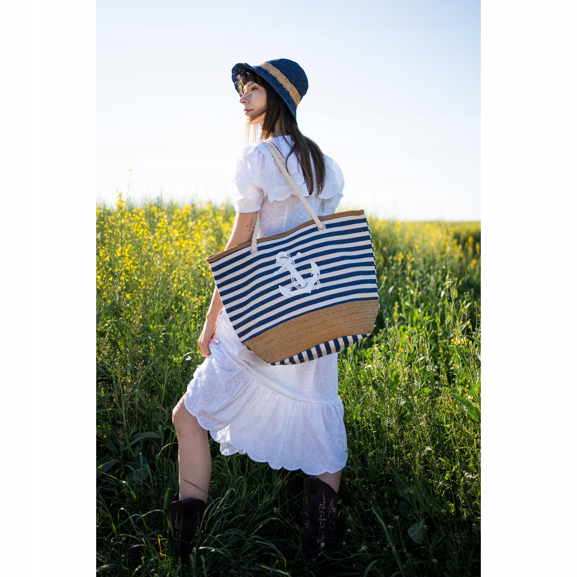 Szaleo letni KAPELUSZ Trogir MAŁE RONDO cz21150-2 Materiał dominujący inny