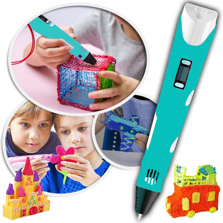 DŁUGOPIS 3D DLA DZIECI DRUKARKA 3D PEN WKŁADY 110 M PLA SZABLONY ZESTAW 8w1 EAN (GTIN) 4650280081976