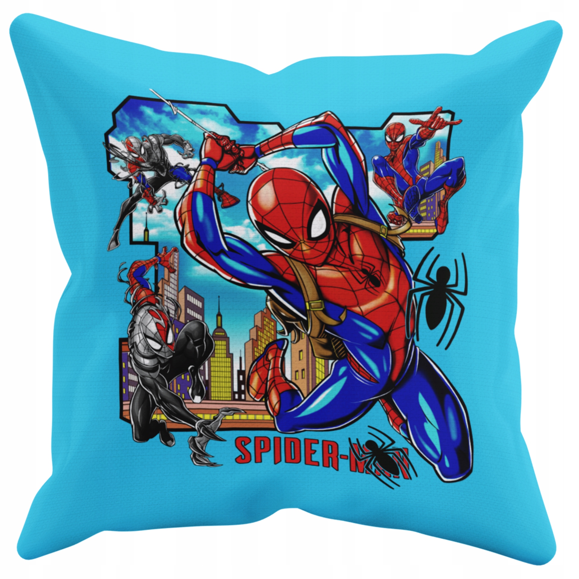 POSZEWKA NA PODUSZKĘ JAŚKA DO PRZEDSZKOLA SPIDERMAN + IMIĘ GRATIS Kolor dominujący odcienie niebieskiego