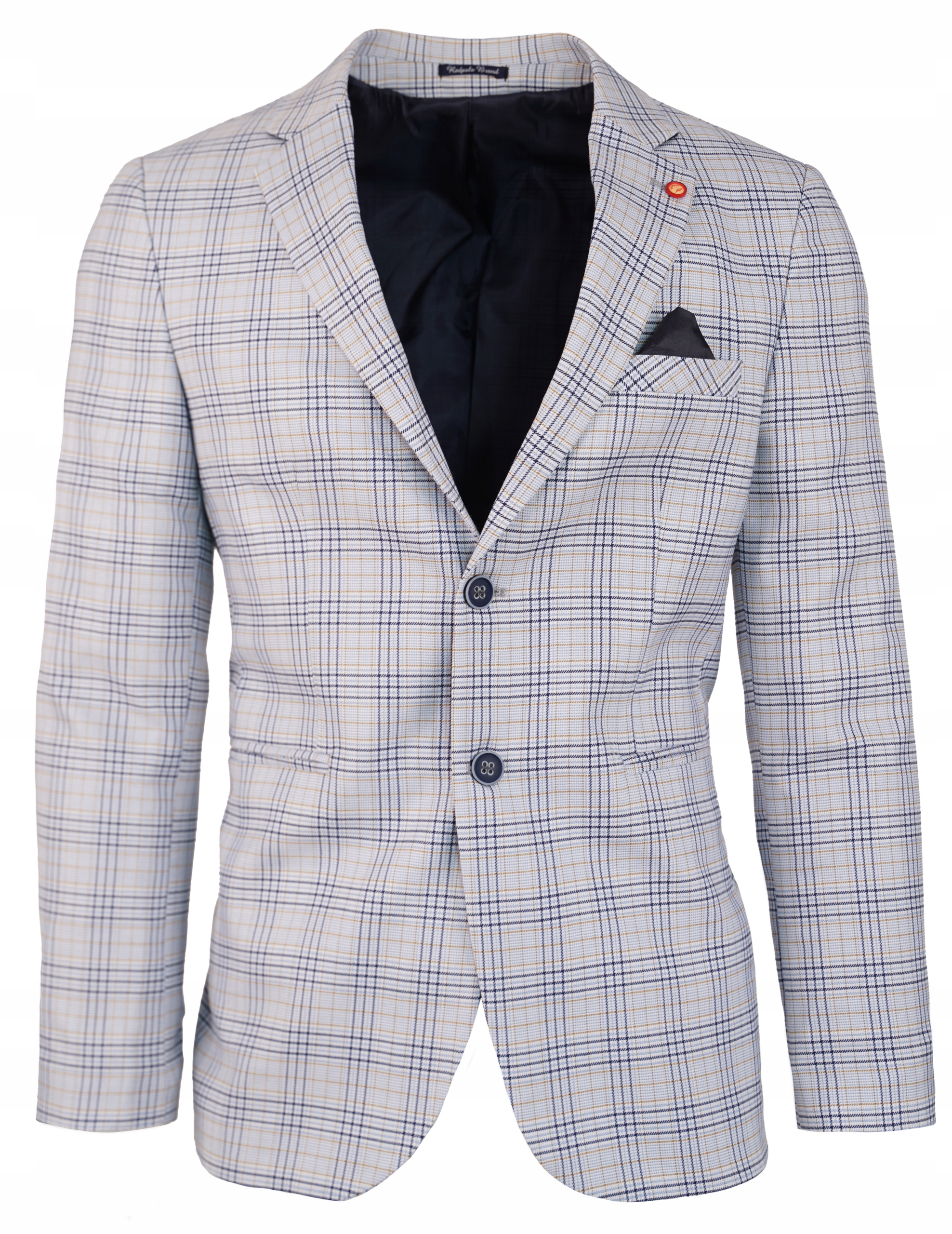 

Marynarka Męska W Kratę Casual Błękitn Wizytowa 58