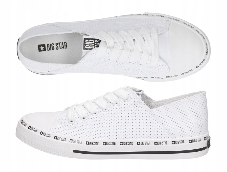 

Ażurowe Trampki Big Star Damskie FF274024 Białe 38