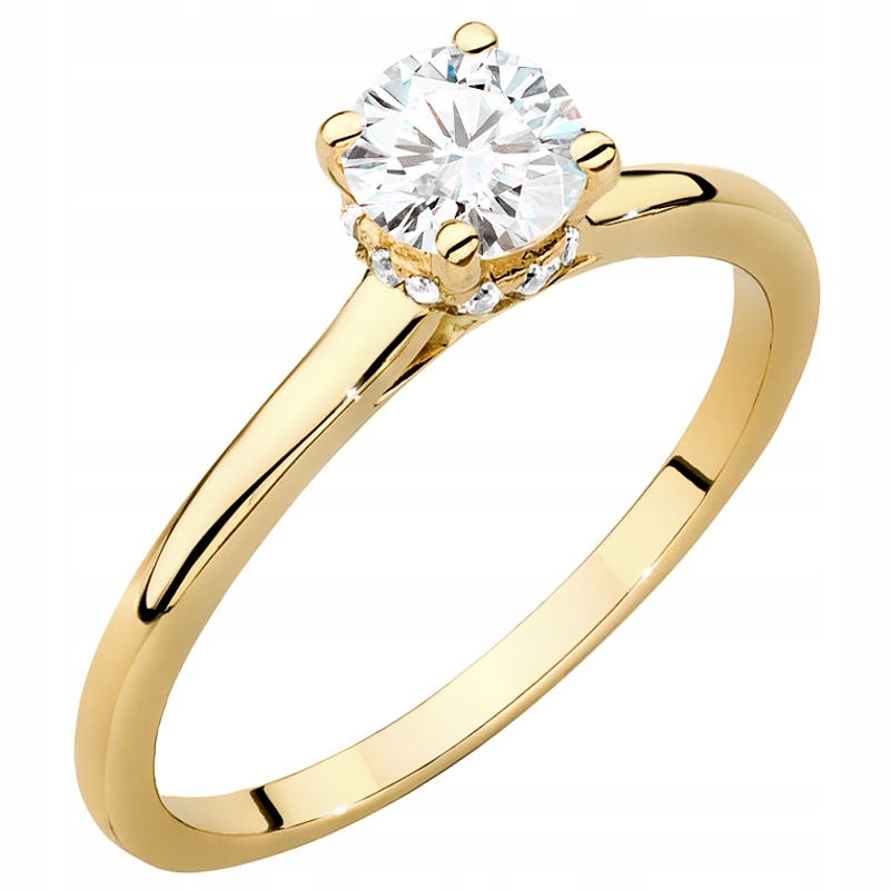 Zlatý Prstýnek ryzosti 585 s Brilianty 0,56 ct 14k