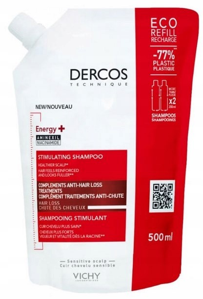 Vichy Dercos Energy szampon przeciw wypadaniu włosów reffil 500 ml