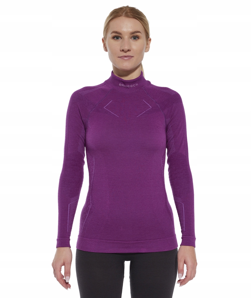 Brubeck Damska Bluza Termoaktywna Extreme Merino Długi Rękaw Fuksjowy M