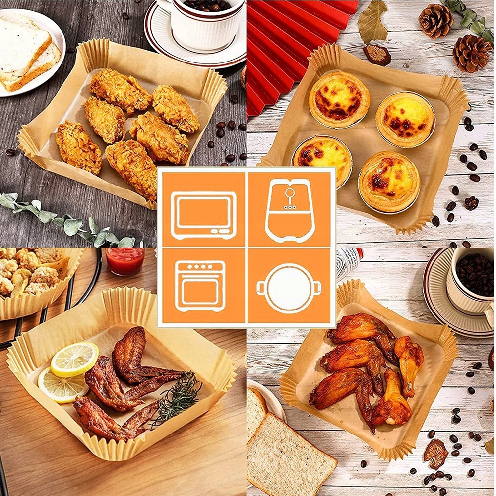 100X PAPIERU DO PIECZENIA DO FRYTKOWNICY JEDNORAZOWEGO UŻYTKU ŻAROODPORNEGO Długość (cm) 25