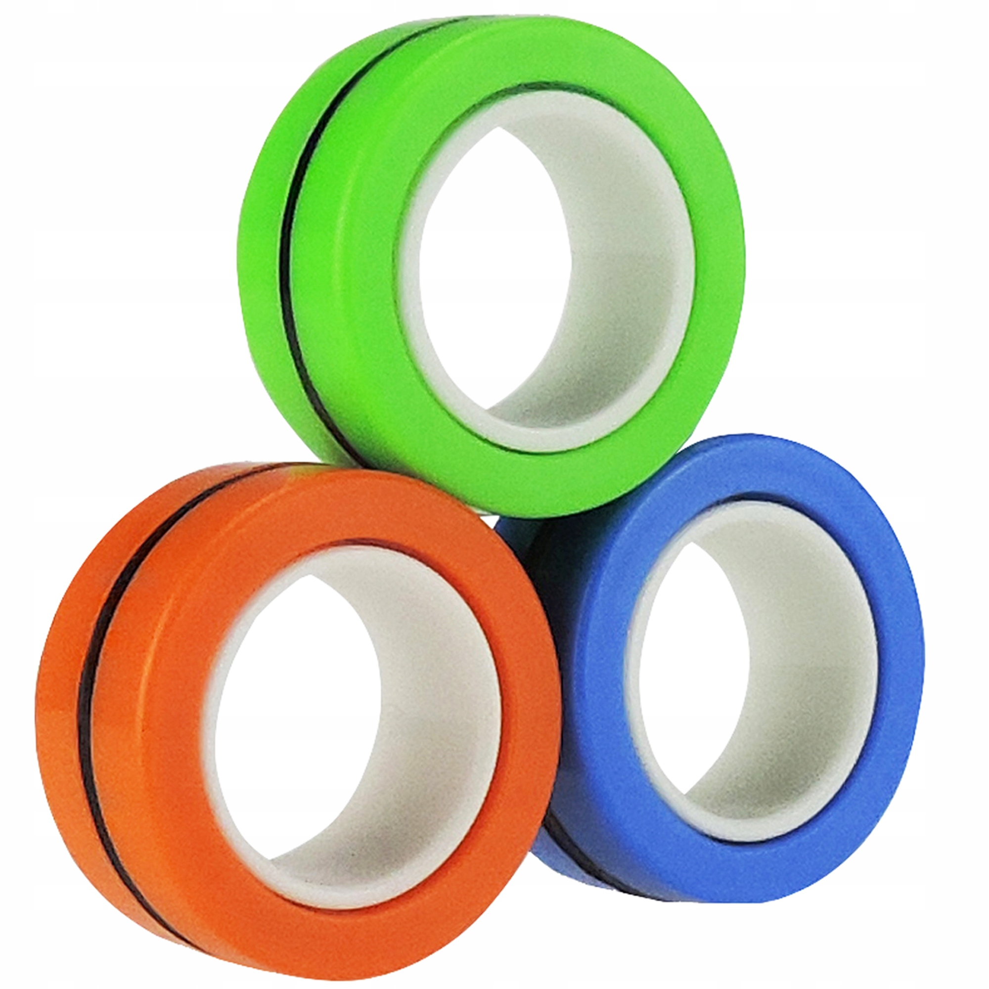 MAGNETYCZNE RINGI 3 SZT PIERŚCIENIE ANTYSTRES GRA Materiał inny