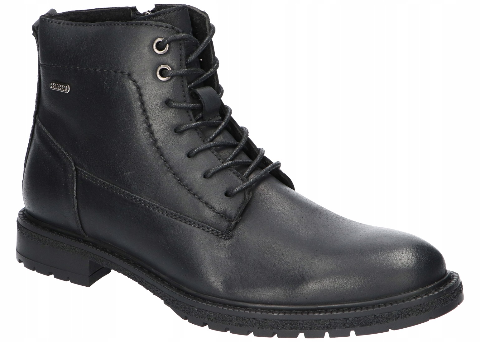American Club CY203 Kotníkové Boty Pánské Kožené Boty Se Zipem Bk 43