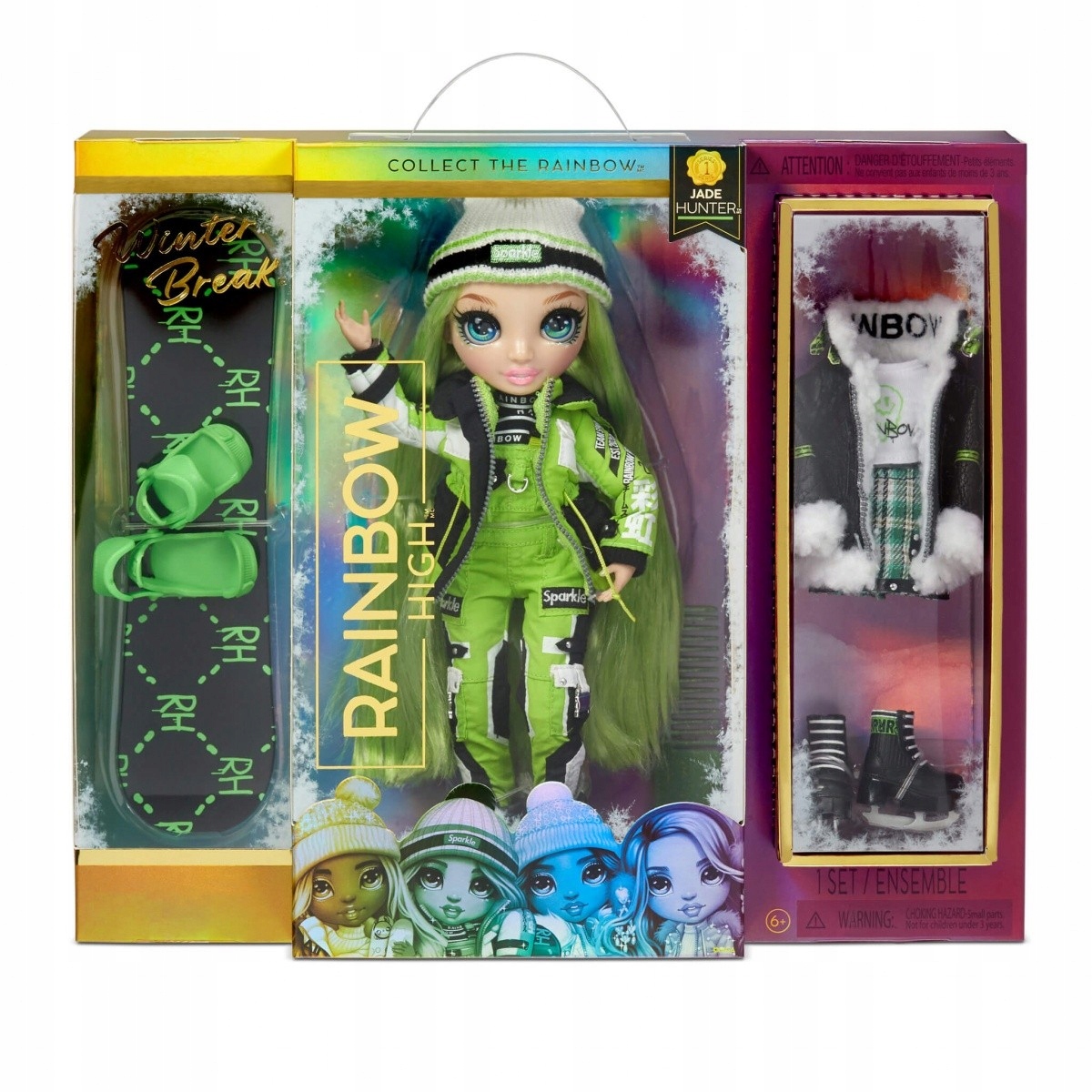 

Mga Lalka Rainbow High Winter Break, Jade Hunter
