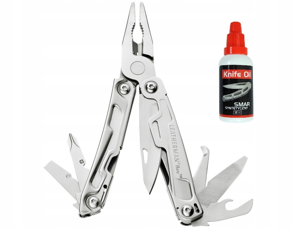 

Zestaw Multitool Leatherman Rev (832130) Olej Smar
