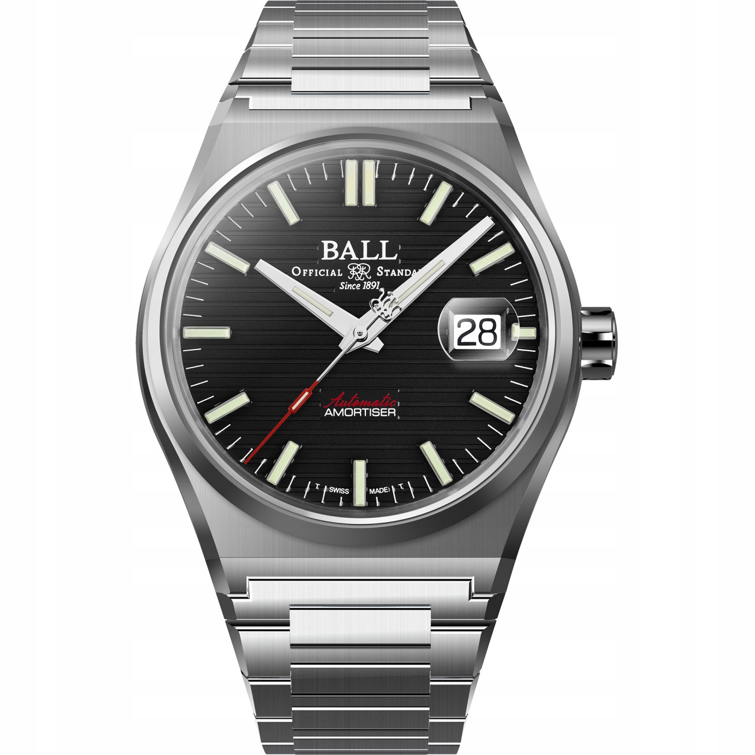 Pánské Hodinky Ball NM9050C-S1-BK se stříbrným náramkem