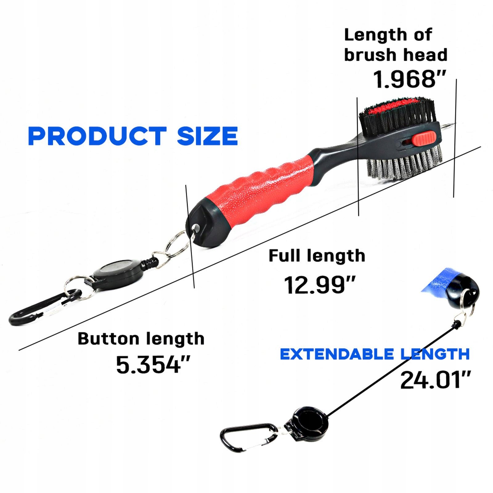 Golf Club Brush Groove Cleaner Chowany dla Typ inny