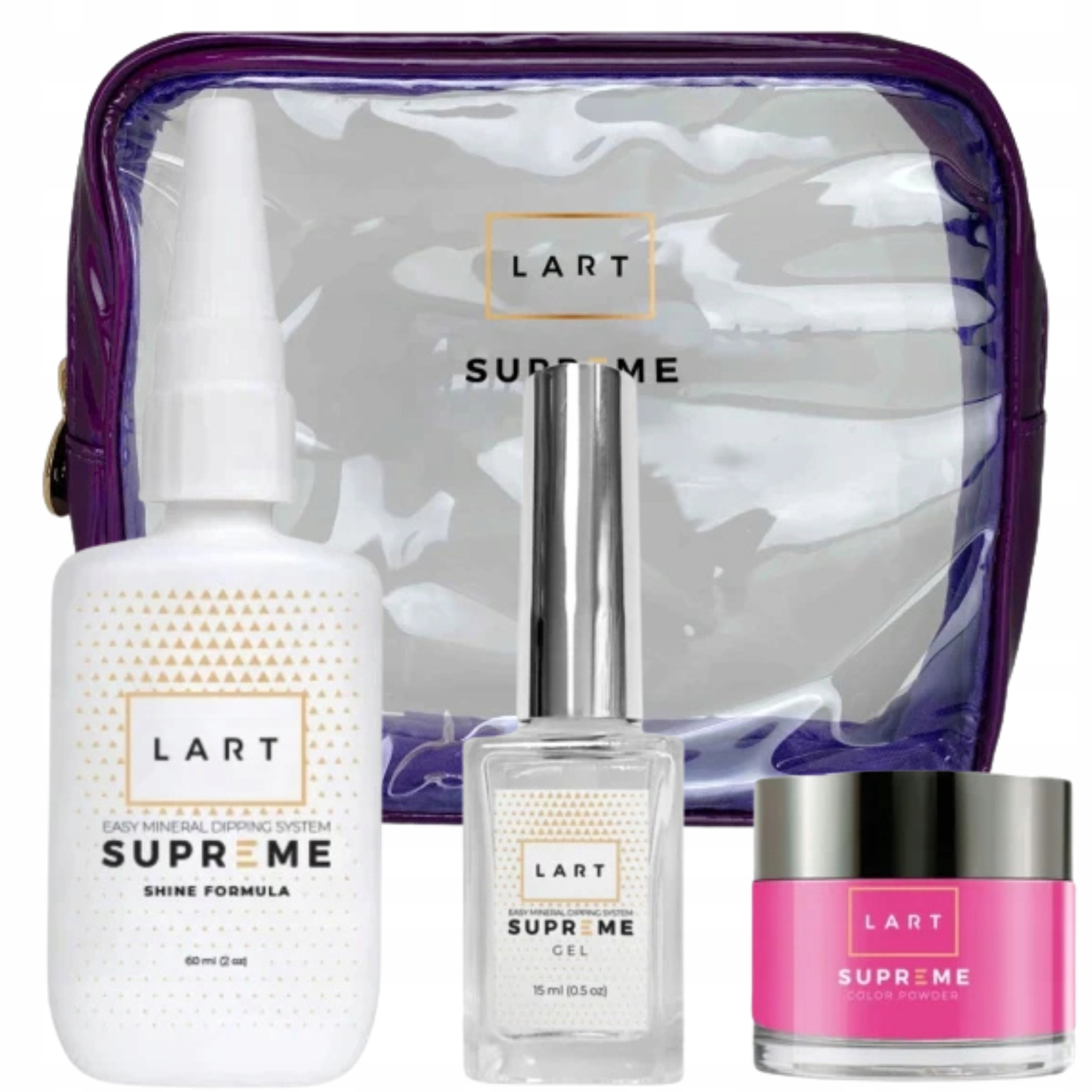 Titanová manikúra Startovací Sada Basic Lart Supreme Fuchsia kosmetická taštička