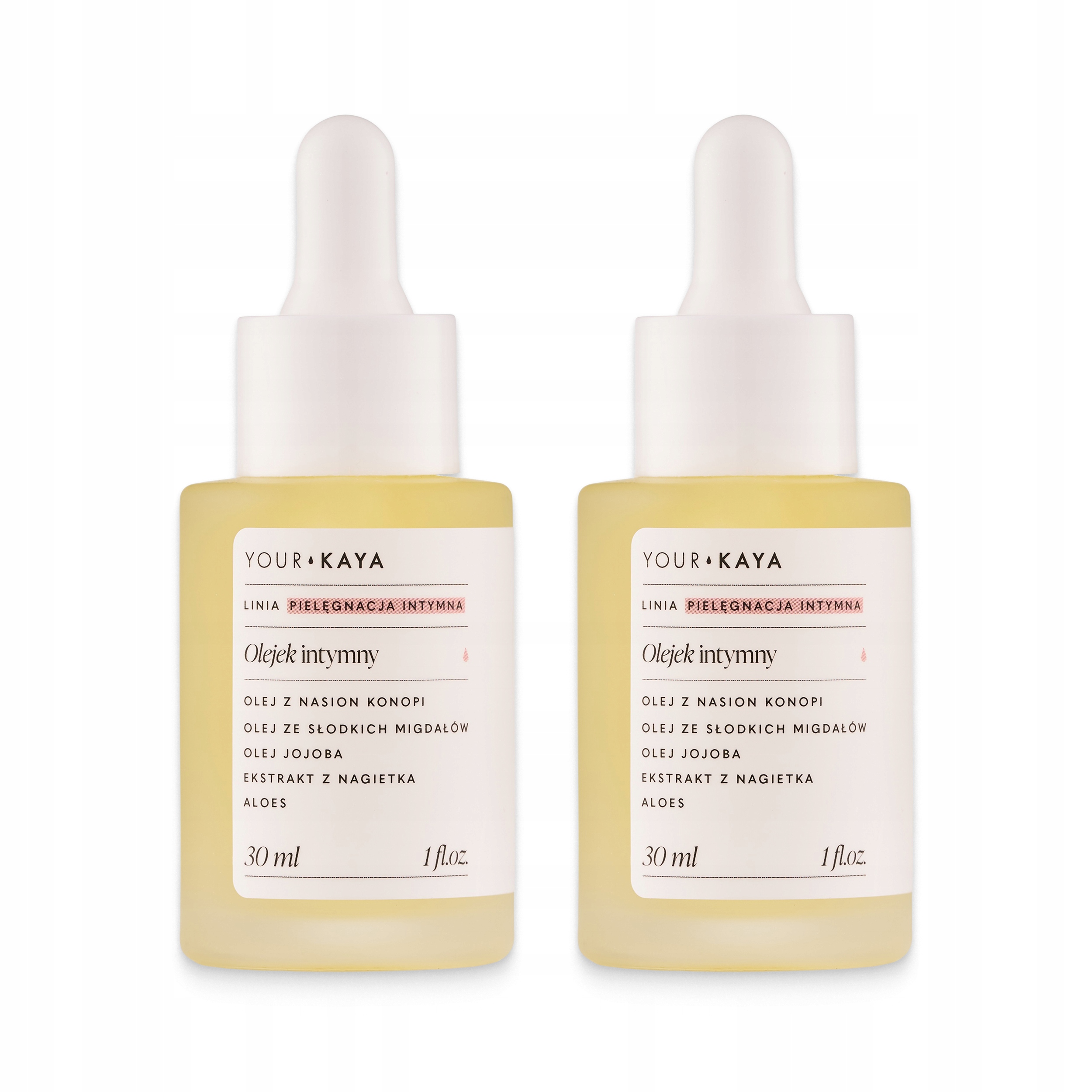 Intimní přírodní olej na podráždění, zklidňující sada 2×30 ml Your Kaya