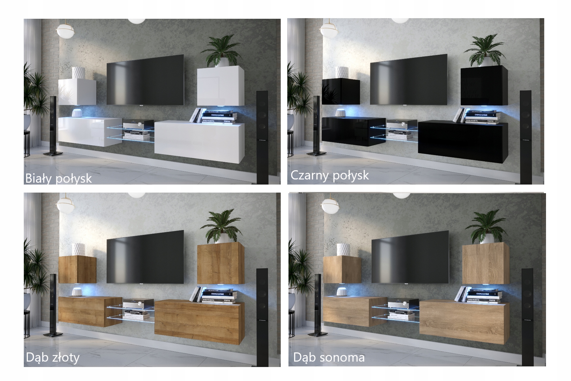 Meble Do Salonu Nowoczesna Meblościanka D144 New Marka Prime-Home