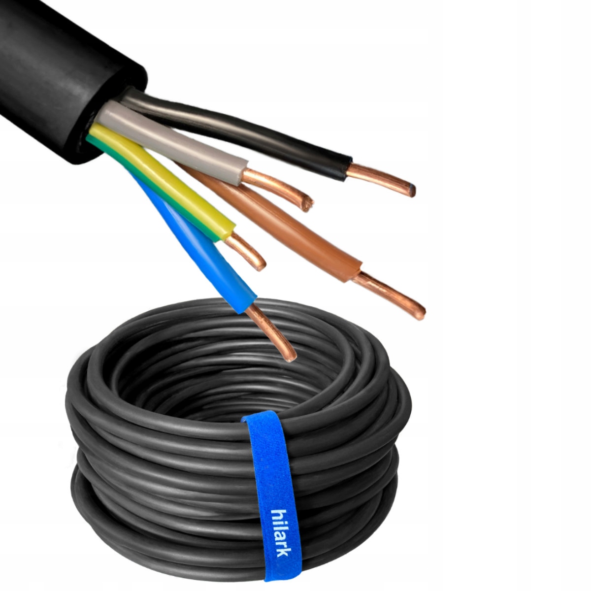 Elektrický zemný kábel Yky 5x6 mm² 0,6/1 kV Nyy-j 20 m