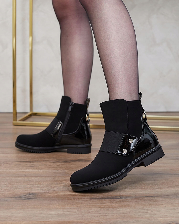 CZARNE BOTKI DAMSKIE SETIPFA 38 Rozmiar 38