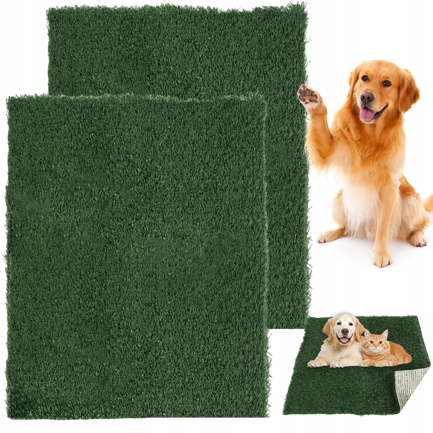 Levně Záchody Na Trávu Pro Psa Toaleta Pro Štěňata Podložka Na Tráva Záchod 2 Ks