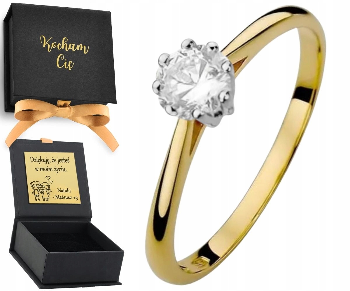 Zlatý Prstýnek Klasický 585 Gravírování Typický Pro Zásnuby Vašeho Gravírování
