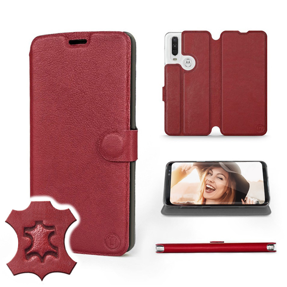 

Etui Mobiwear do Motorola One Action - Dark Red