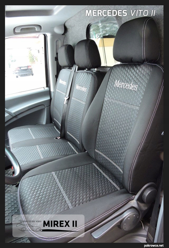 Pokrowce z tkanin Mercedes Vito II 3-osobowy
