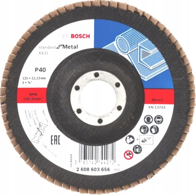 

Bosch tarcza listkowa 125mm lamelka do metalu gr40