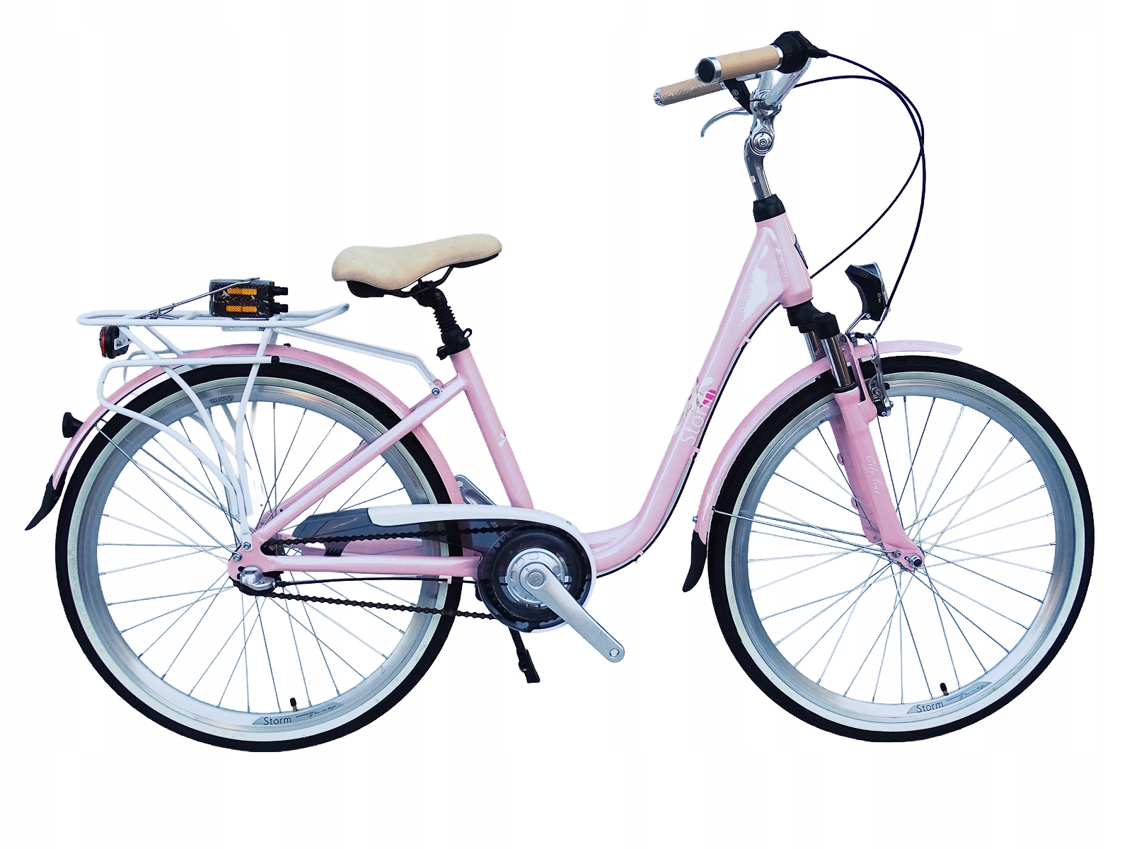 Rower Storm Dublin 26 3-BIEGOWY Aluminiowy Różowy Amortyzowany Jednorożec