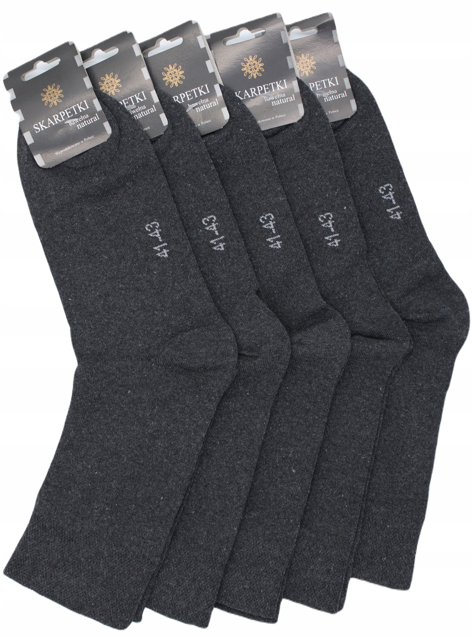 

Skarpety 5par Męskie Bawełniane Polskie 41-43