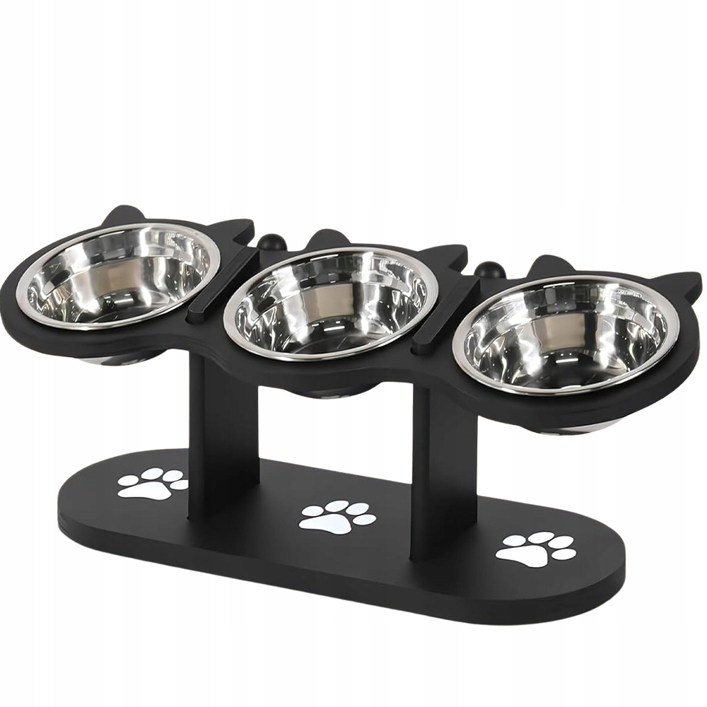 Vyvýšená Krmná Stanice Pro Kočky Misky Z Z Nerezové Oceli