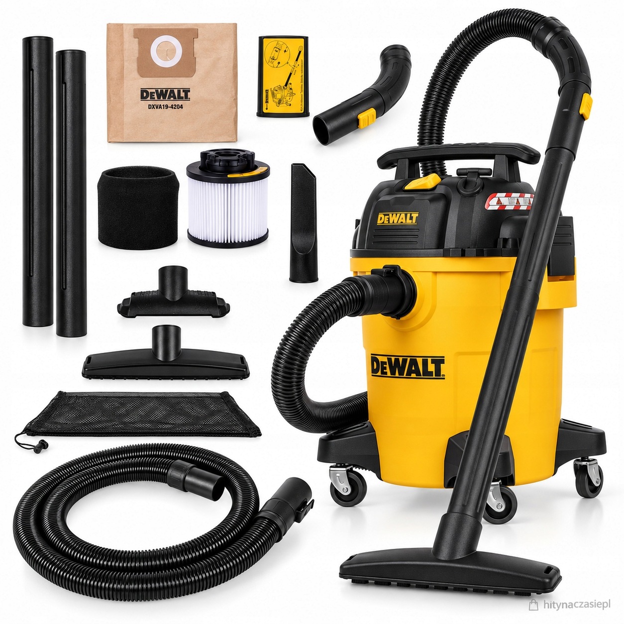 Dewalt Odkurzacz Przemysłowy Bezworkowy Z Dmuchawą Sucho I Mokro 23L 48mm