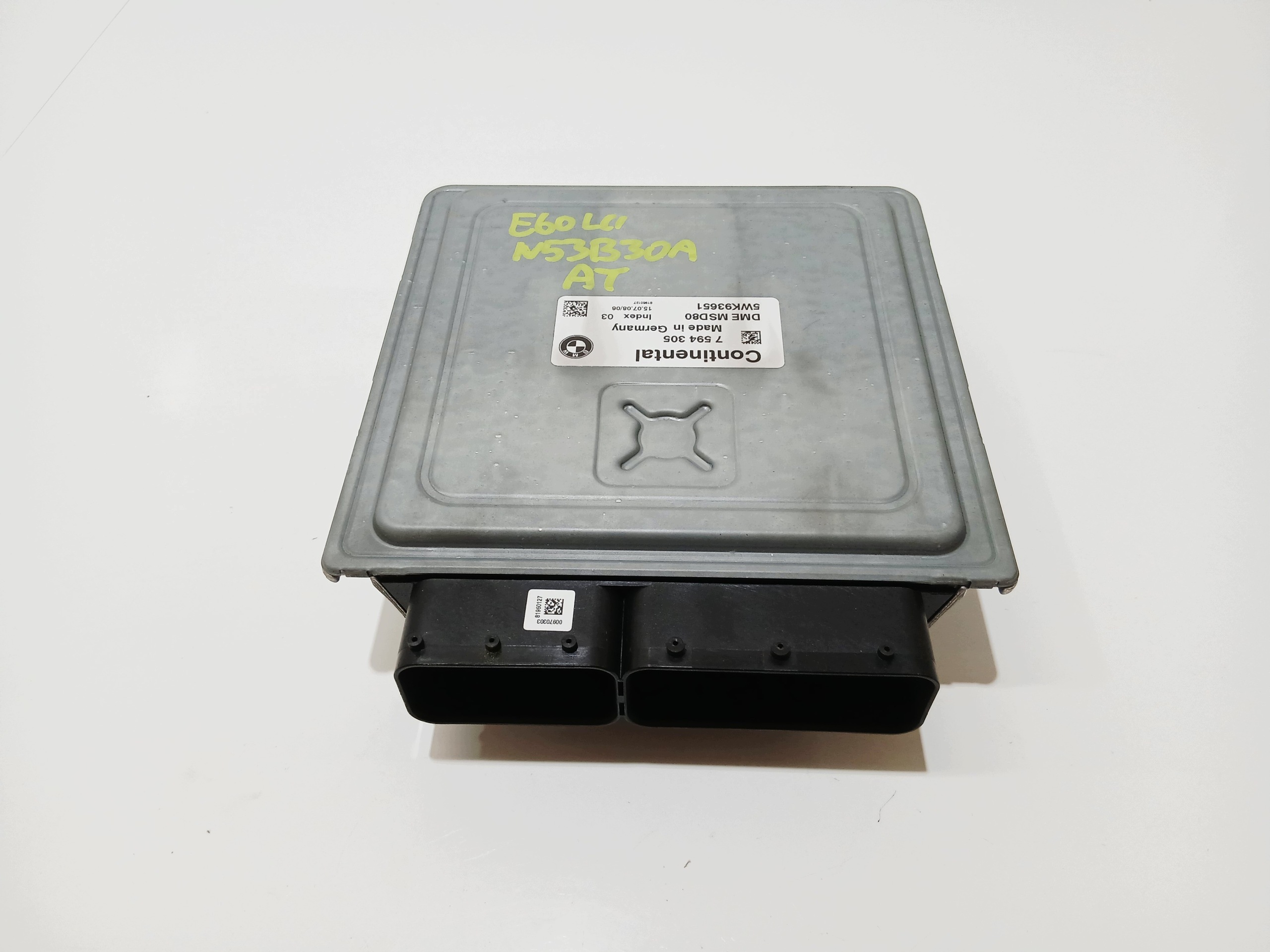 ordinateur unité de commande électronique uce moteur BMW E60 E61 N53B30A 7594305 (0001054)