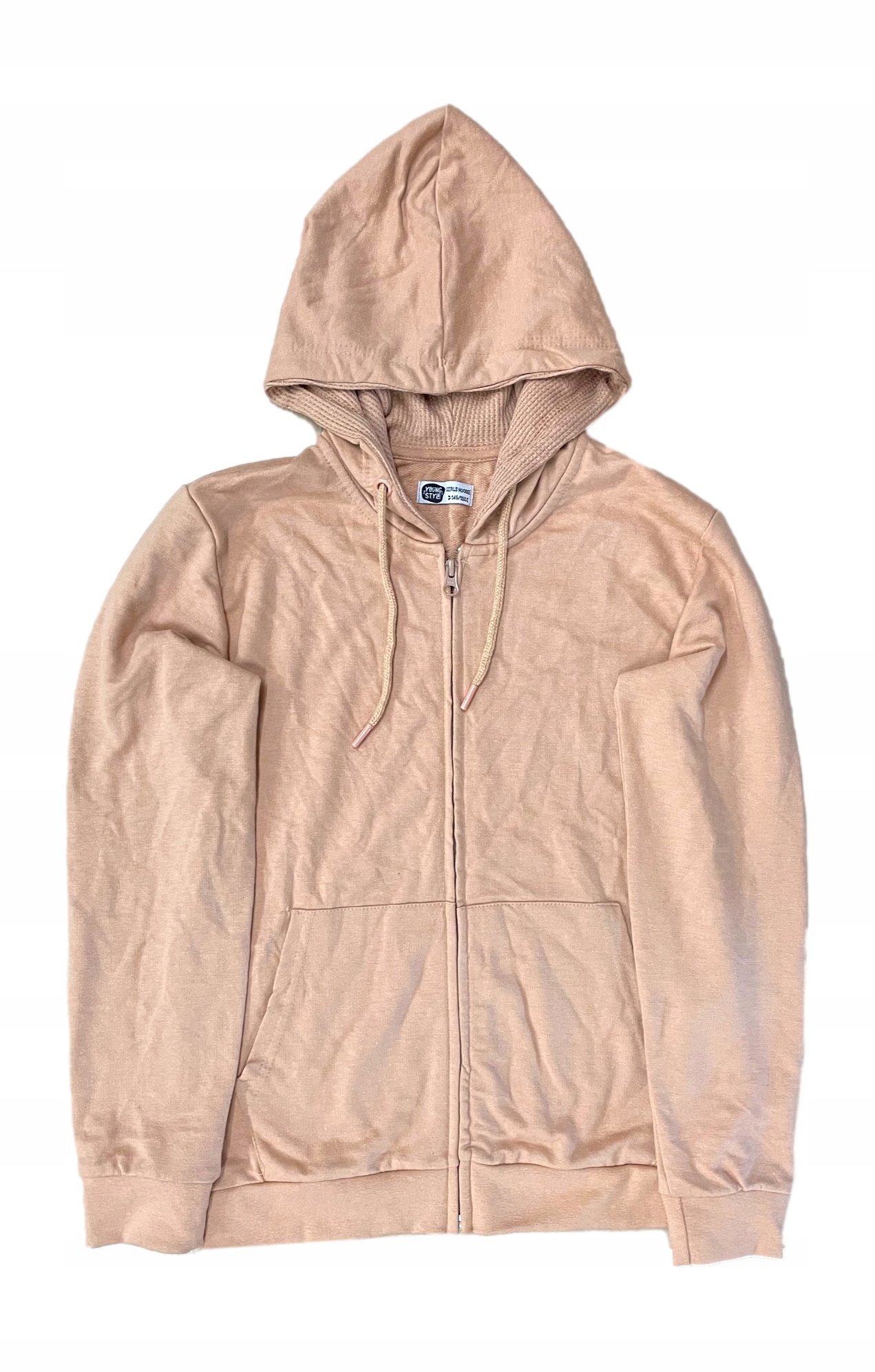 

Bluza dziewczęca zapinana z kapturem Beż *146-152