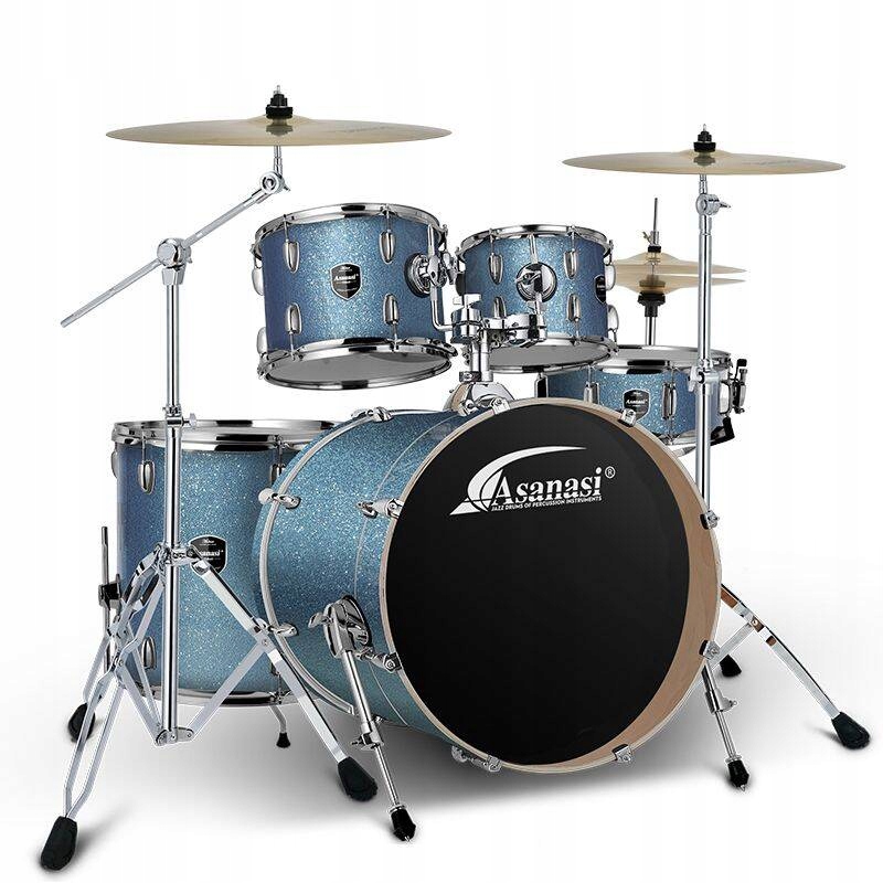 Asanasi BF301 Blue Niebieska Perkusja Akustyczna Zestaw Talerze Hardware