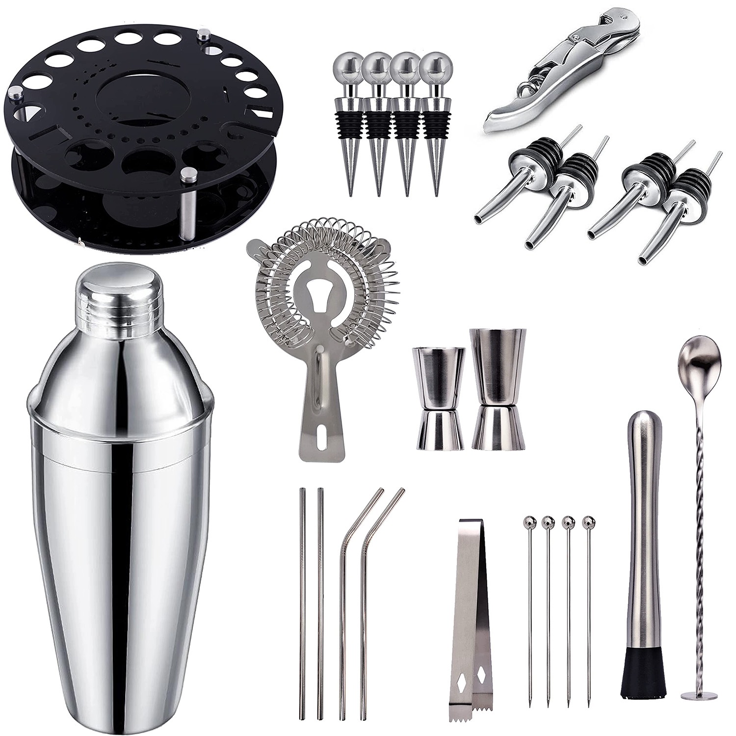 Profesionální Barmanský Set Na Koktejlové Nápoje Shaker 750 ml 30 ks