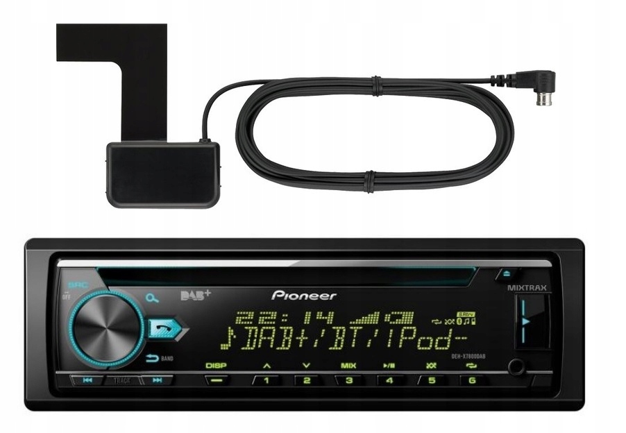 Pioneer DEH-X7800DAB autorádio CD MP3 Bluetooth Color anténa Dab+