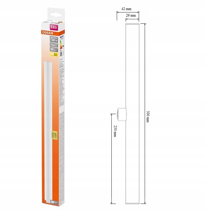 Żarówka liniowa LED OSRAM 4,8W S14d = LINESTRA 40W Kod producenta 7156