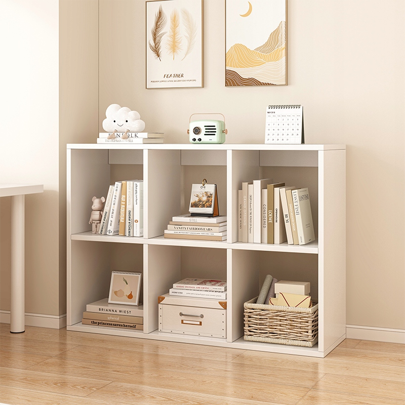 REGAŁ OTWARTY BIAŁY 6 PÓŁEK NA KSIĄŻKI SZAFKA LOFT NOWOCZESNY 100x67x30 CM Marka Rebiko