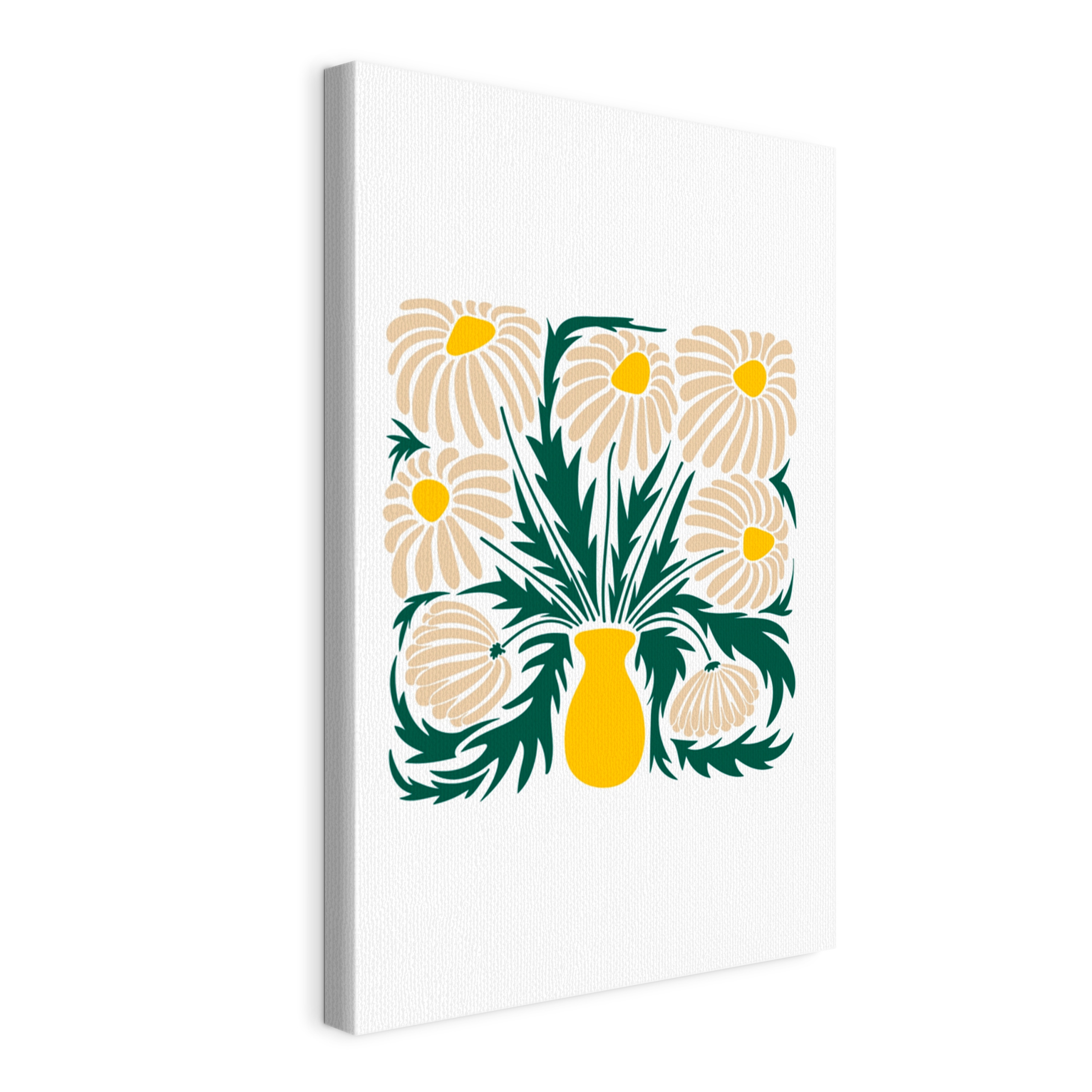 Obraz na plátne Boho sedmokrásky vo váze do obývacej izby spálne 80x120