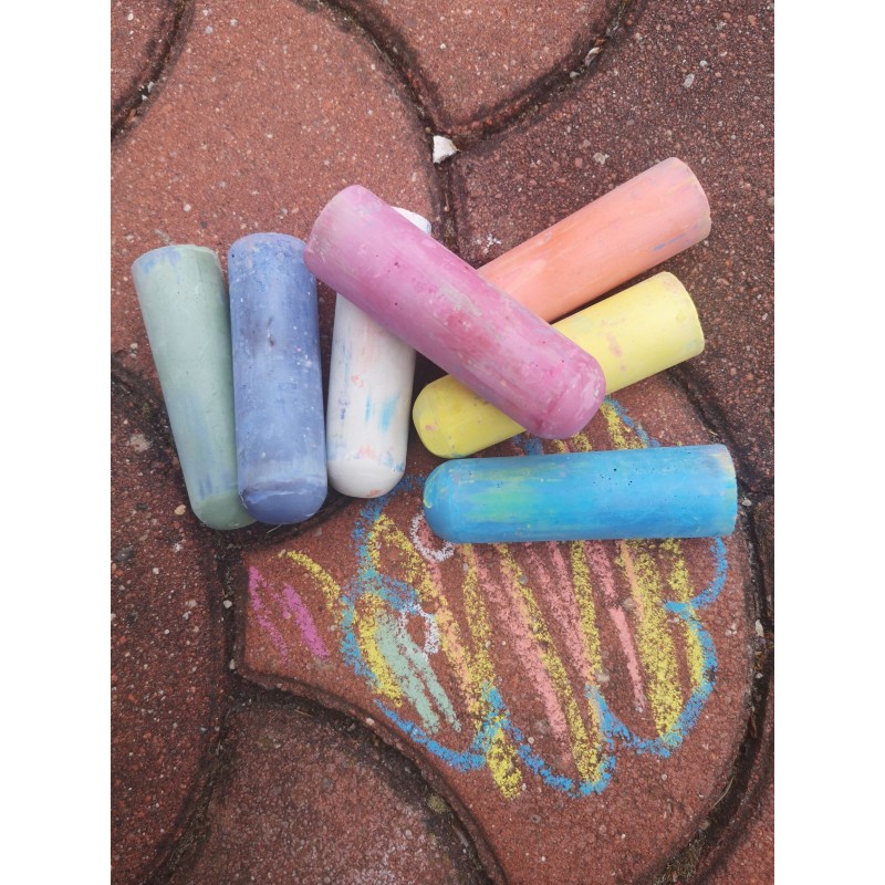 KREDA DO RYSOWANIA CHODNIKOWA KOLOROWA DUŻA GRUBA 15 SZTUK Bohater brak