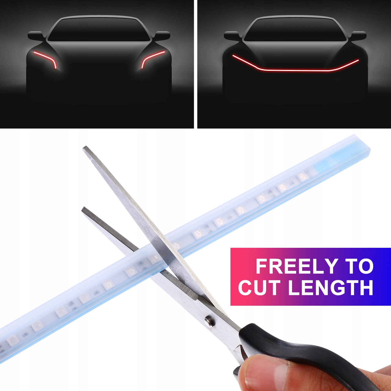 PASEK LED NA MASKĘ SAMOCHODU DYNAMICZNA OSŁONA SILNIKA Rodzaj inny rodzaj