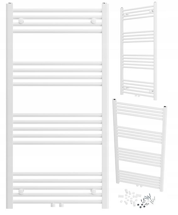 Ohrievač Raven Kúpeľňový Kaloryfer Moderný Rebríkový Biely 120x60 cm