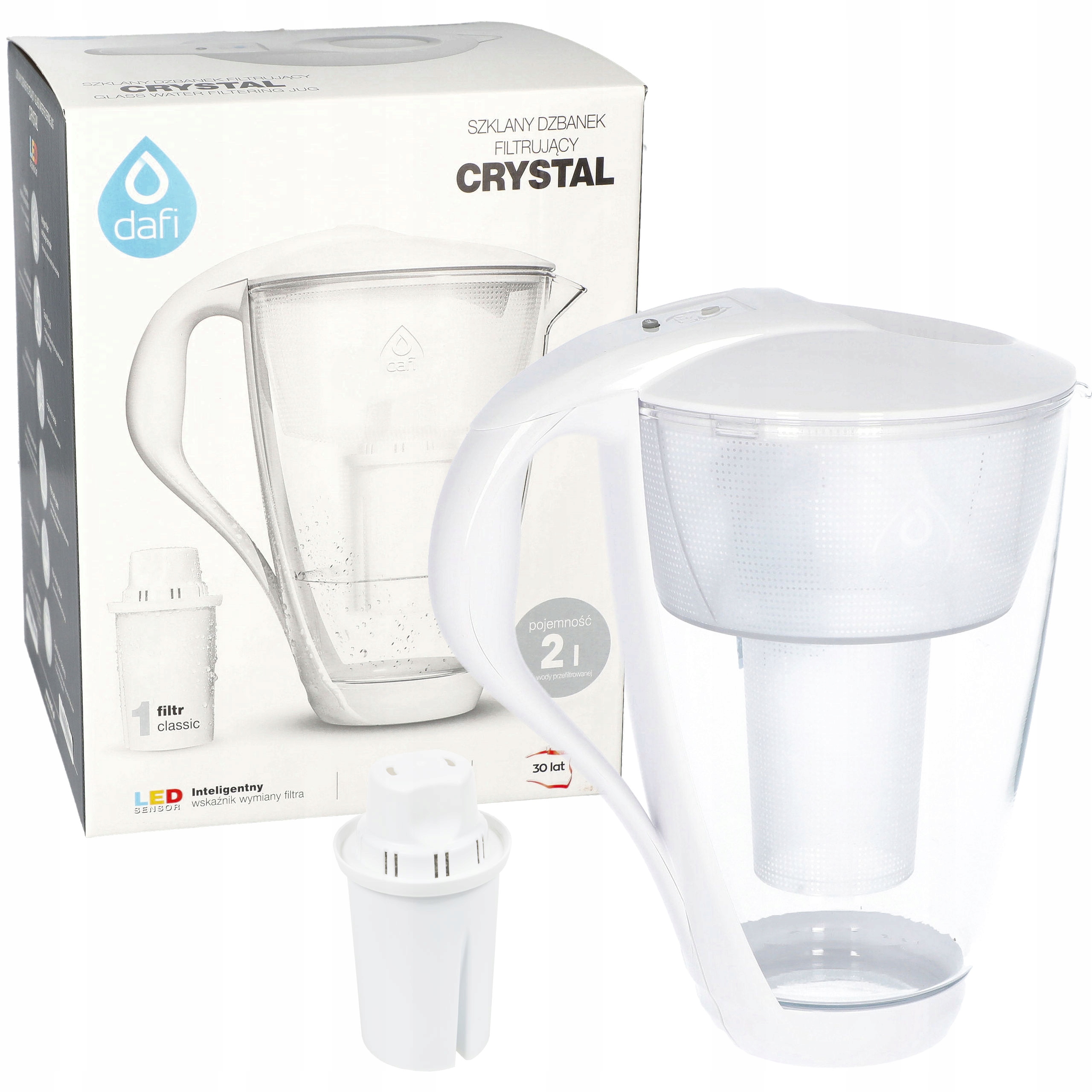 

Dzbanek Filtr Dafi Crystal 2.0L Wkład Szklany