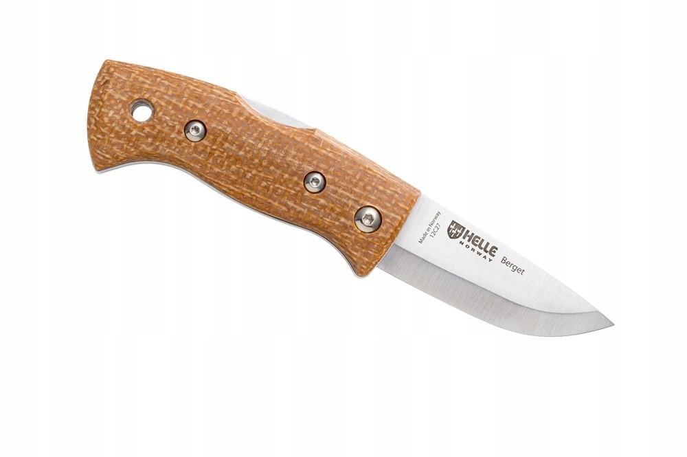 Nůž Helle Berget přírodní Micarta 12C27 scandi full tang