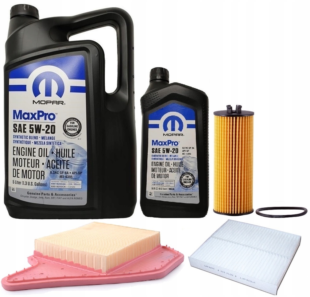 MOPAR 5W20 6L+ FILTRY CHRYSLER TOWN CUNTRY 3,6