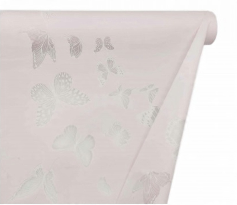 

Folia florystyczna wzór Motyle 50cm x8m Różowa
